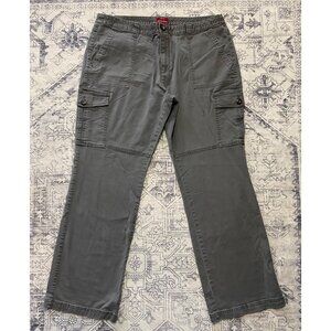 Merona Gray Stretch Cargo Pants Size 18 ( fit 4 Very curvy, Smaller waist)